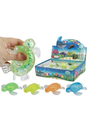 Sea Turtle Glittery Maltose Putty Filled TPR Squishy Toy