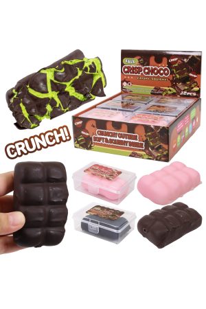 Chocolate Bar Crispy Cracking Clay Sensory Stress Relief Toy