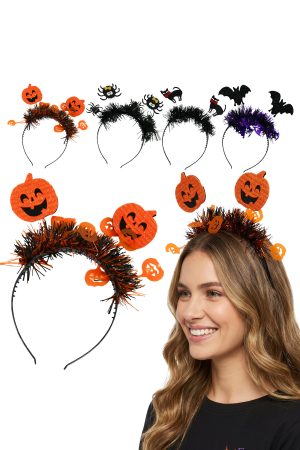 Assorted Halloween Characters Bobble Tinsel Headband