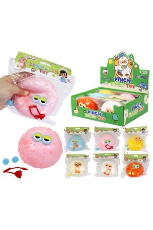 Silly Emoticon Bun Fluffy Slime Squishy Bag - 4 Inch