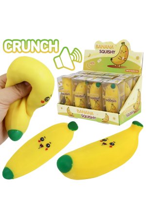 Silly Banana Crunchy Bead Slime Filled TPR Squishy Toy