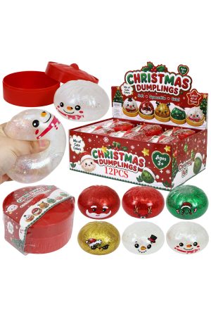 Christmas Variety Bao Bun Dumpling Slime Filled TPR Squishy