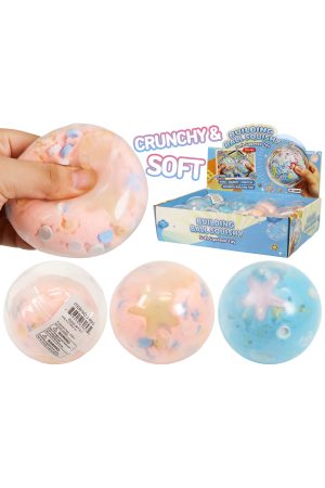 Coastal Block Bead Soft Crunchy Clay Filled TPR Squishy Ball