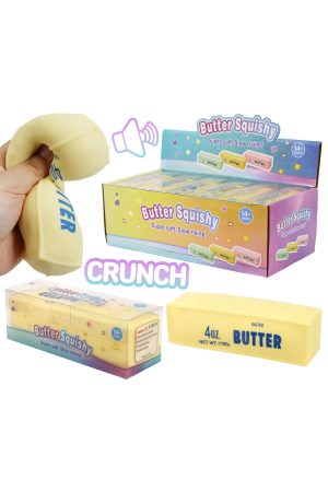 Yellow Butter Zero Rebound Crunchy Bead Slime TPR Squishy