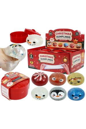 Christmas Bao Bun Dumpling Jelly Slime Filled TPR Squishy