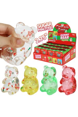 Mini Christmas Sprinkle Teddy Bear Sugar Maltose TPR Squishy