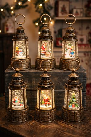 Vintage Antique Christmas Glittering Music LED Lantern