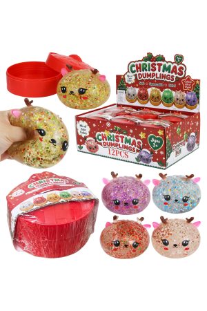 Christmas Reindeer Bao Dumpling Jelly Slime Filled Squishy