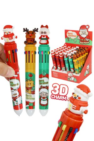 Christmas Characters Variety 10-in-1 Multicolor Pen - 36 Pcs