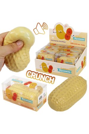 Peanut Zero Rebound TPR Crunchy Bead Slime Filled Squishy