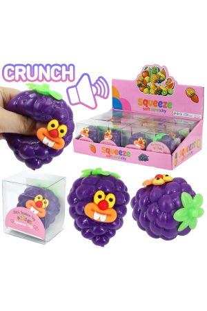 Goofy Bunny Rabbit Grape Crunchy Bead Squishy Toy