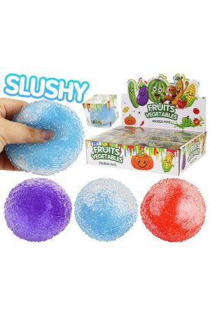 Colorful Icy Spikey Granular Slushy Filled Squishy Ball
