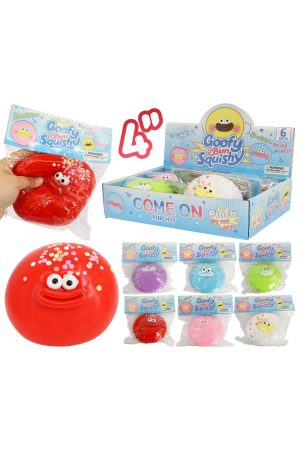 BIG Goofy Smile Bun Fluffy Slime Squishy Bag - 4 Inch