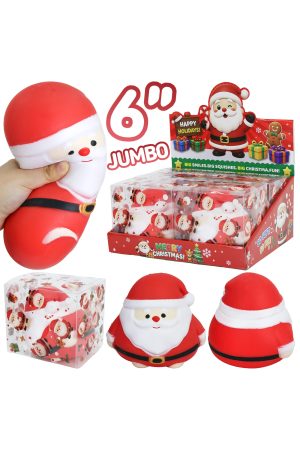 JUMBO 6 Inch Cute Santa Fluffy Slime Filled Squishy Toy