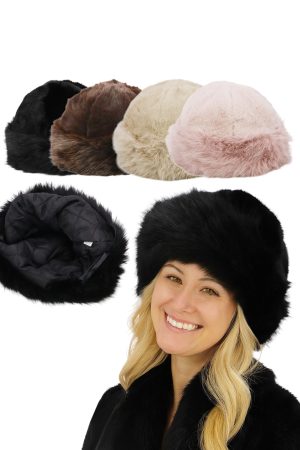 Shaggy Fluffy Faux Fur Ushanka Bucket Hat