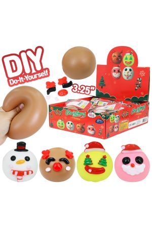 DIY Christmas Fluffy Soft Slime Filled TPR Squishy Ball