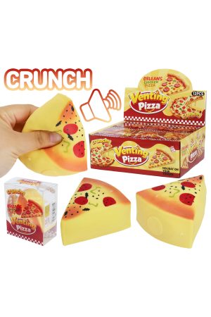 Pizza Zero Rebound TPR Crunchy Bead Slime Filled Squishy