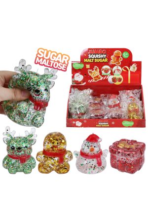 Christmas Character Glitter Maltose TPR Squishy - DISCLAIMER