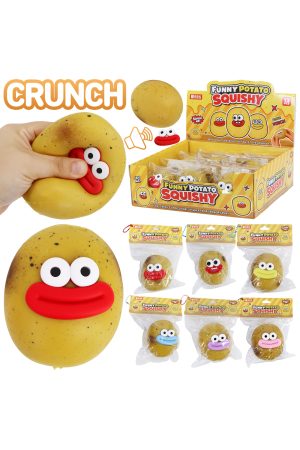 Goofy Smile Potato Crunchy Stretchy Slime TPR Squishy Bag