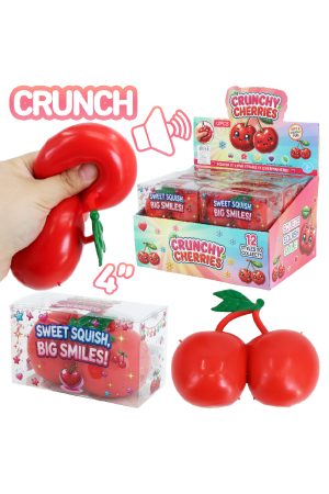 Cherry Zero Rebound TPR Crunchy Bead Slime Filled Squishy