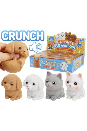 Cats and Dogs Zero Rebound TPR Crunchy Bead Slime Squishy