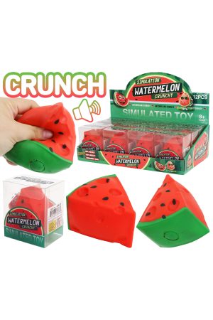 Watermelon Slice Zero Rebound TPR Crunchy Bead Slime Squishy