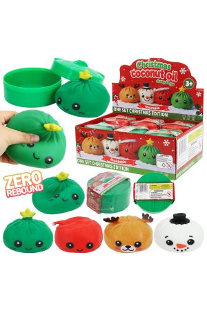 Christmas Characters Coconut Oil Jelly Dumpling TPR Squishy