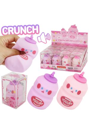 Cute Yogurt Zero Rebound TPR Crunchy Bead Slime Squishy