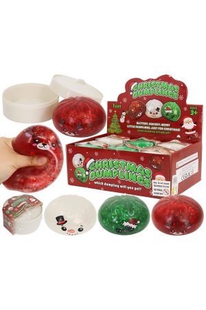Christmas Metallic Glitter Dumpling Jelly Slime TPR Squishy