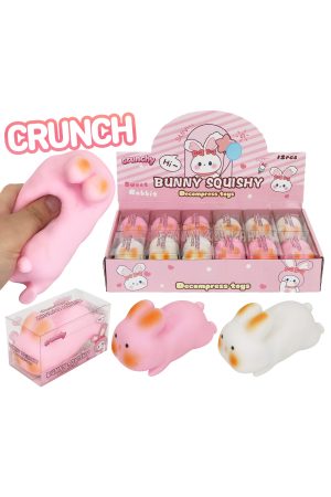 Bunny Rabbit Zero Rebound TPR Crunchy Bead Slime Squishy