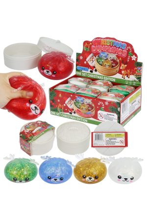 Christmas Reindeer Bao Dumpling Jelly Slime Filled Squishy