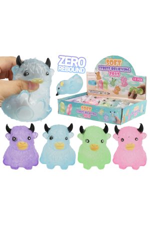 Highland Cow Zero Rebound Coconut Oil Jelly TPR Squishy