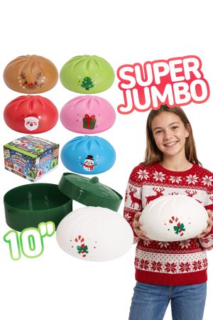 10 Inch SUPER JUMBO Christmas Dumpling Slime Filled Squishy