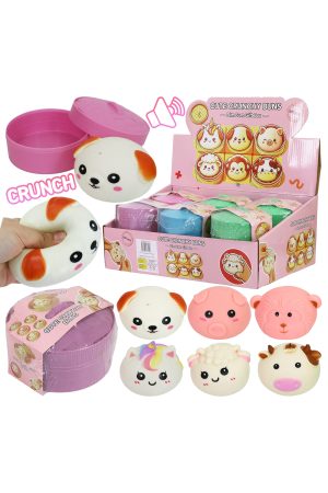 Cute Animal Dumpling EXTRA Crunchy Bead Slime Filled Squishy