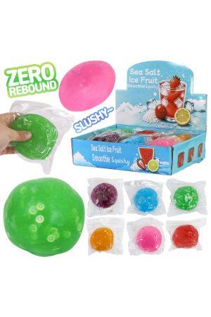 Colorful Fruit Variety Granular Slushy Filled Squishy Bag