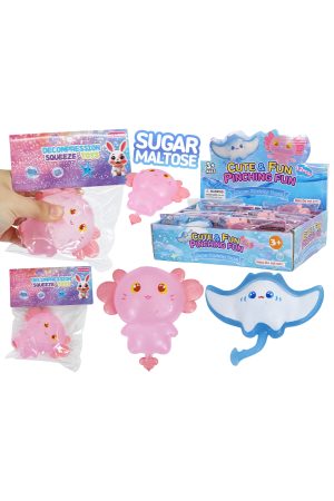 Cute Axolotl Stingray Sugar Maltose Putty Filled Squishy Bag