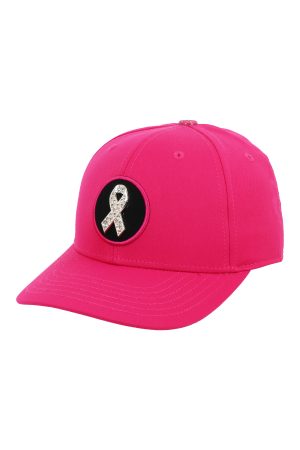 Breast Cancer Awareness Bling Patch Six Panel Baseball Cap