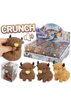 Highland Cow Crunchy Bead Slime Filled Zero Rebound Squishy