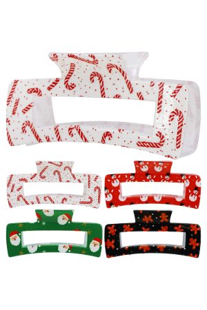 Christmas Variety Rectangular Hollow Out Fashion Hair Claw