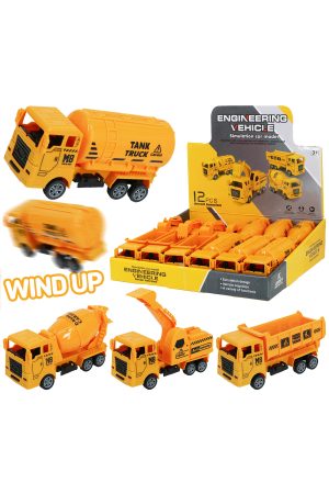 Construction Truck Vehicles Pull Back Mini Wind-up Toy